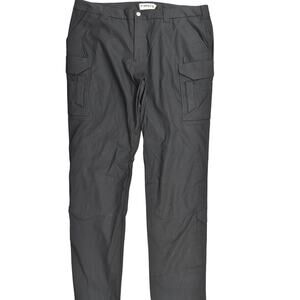First Tactical Men's Black Cargo Pants Straight Size 46x39 Cotton Zip Solid